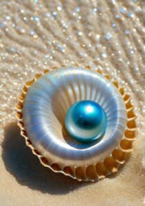 How are pearls formed in the body of a seashell?