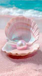 How are pearls formed in the body of a seashell?